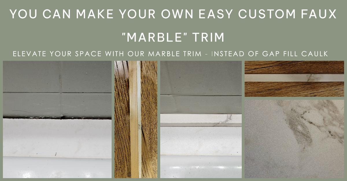 You can make your own easy custom faux “marble” trim