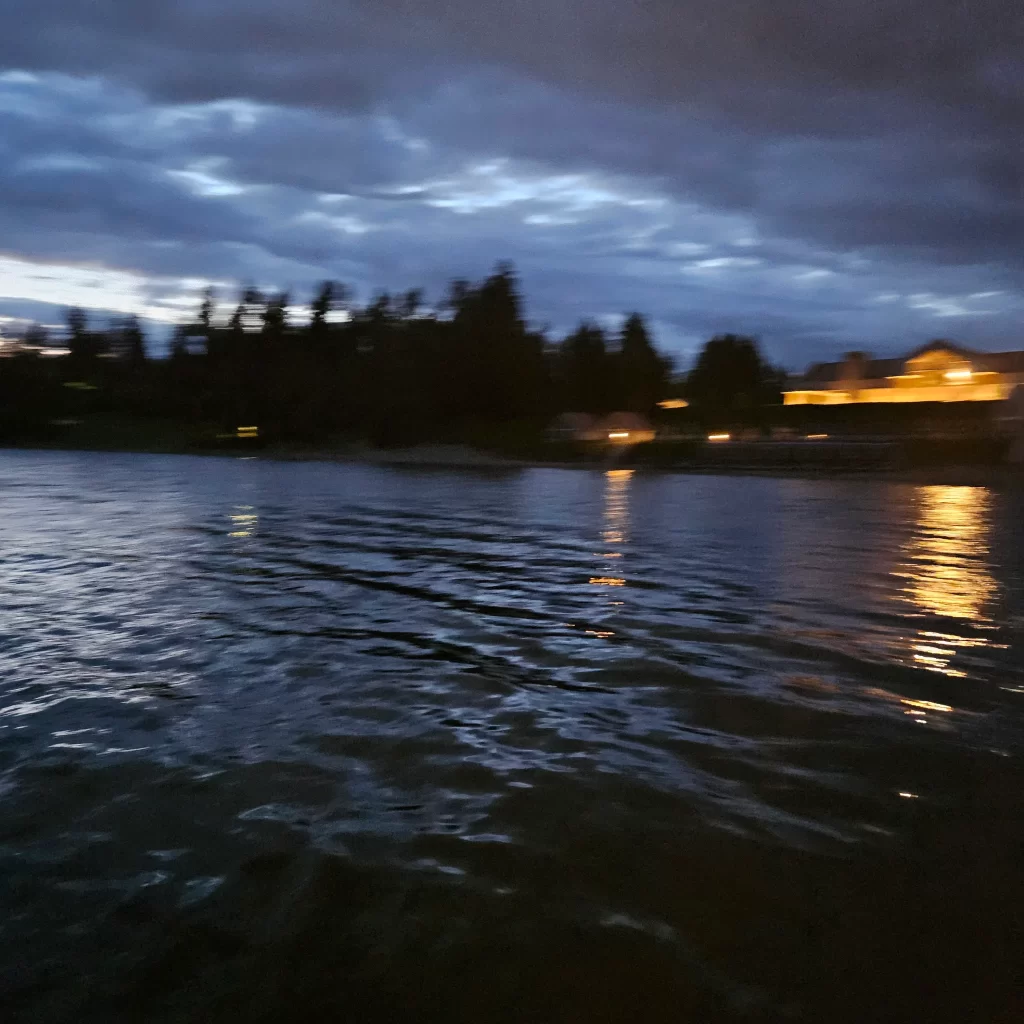 Lake Coeur d'Alene at twilight reflections